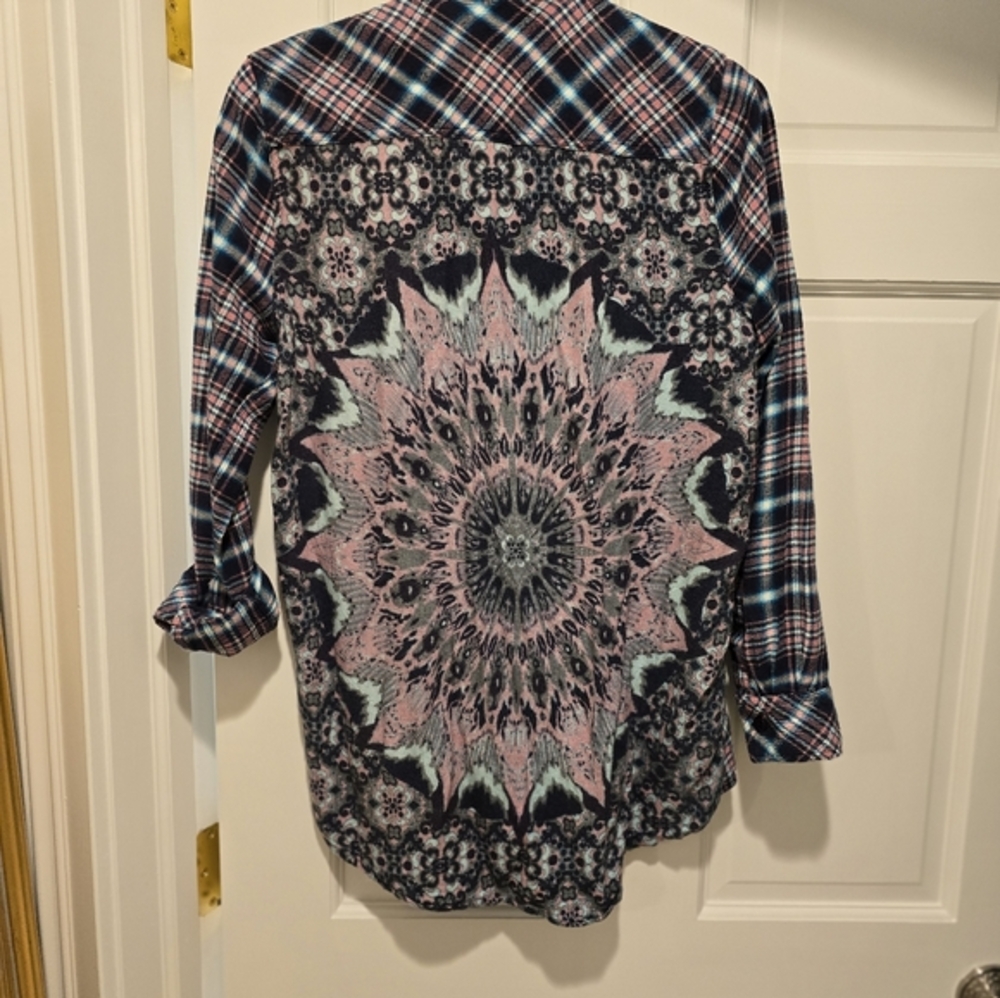 Women's flannel button down top